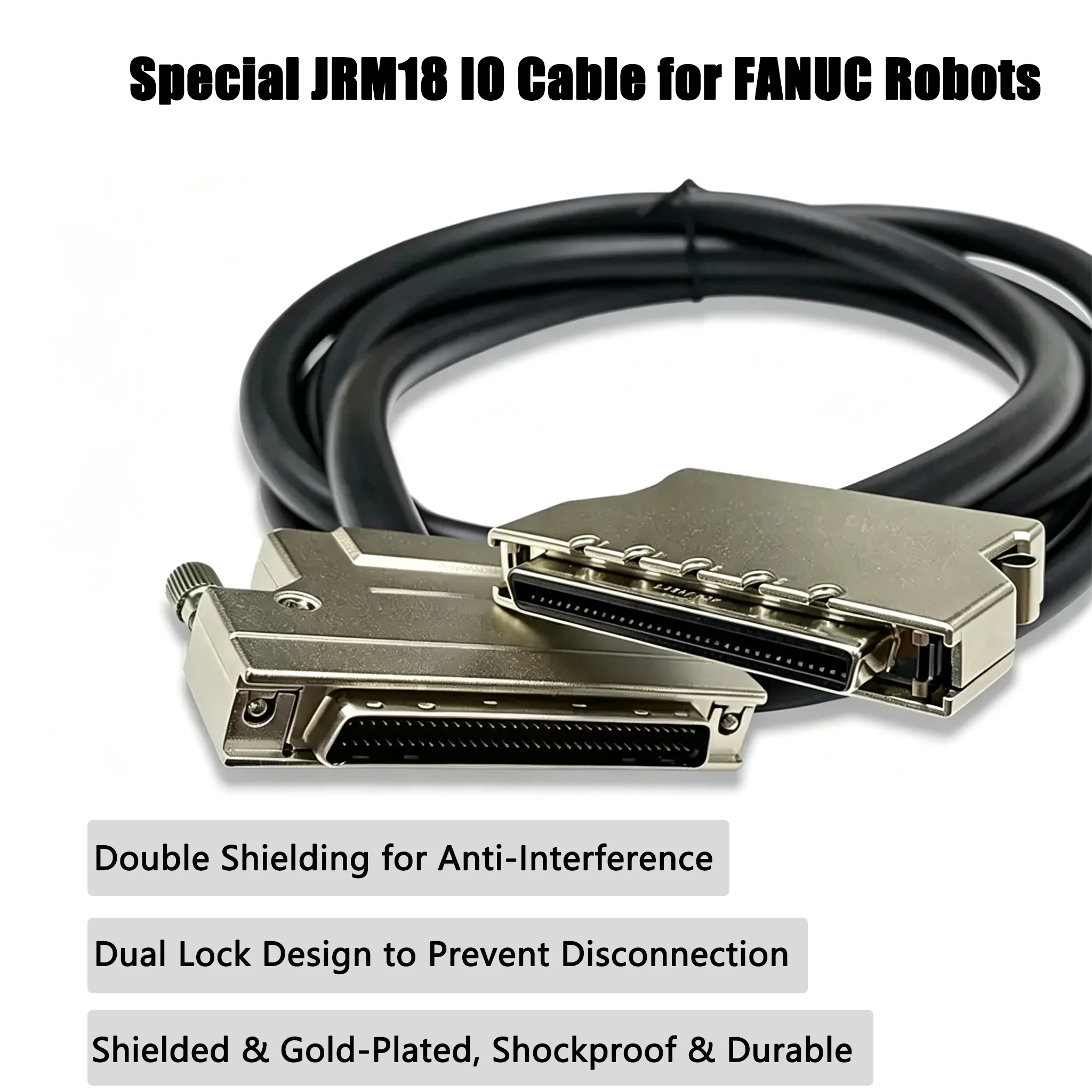 SCSI Cable JRM18 Special IO Cable for FANUC Robot, Honda HPCN68 Female to HPDB68 Male Signal Cable