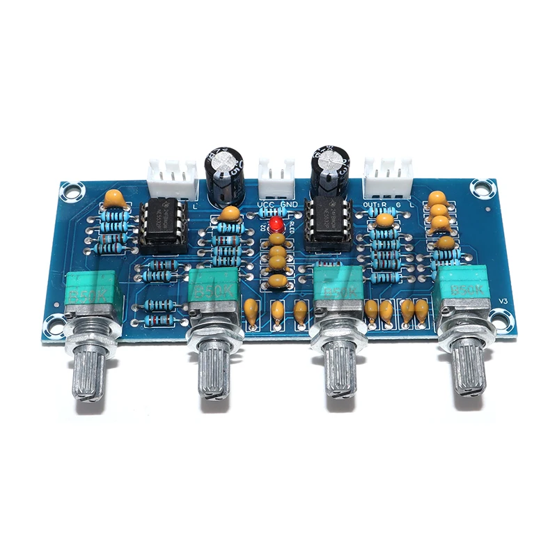 XH-A901 NE5532 لهجة مجلس preamp قبل أمبير مع ثلاثة أضعاف باس تعديل حجم المضخم المسبق لهجة تحكم للوحة مكبر للصوت