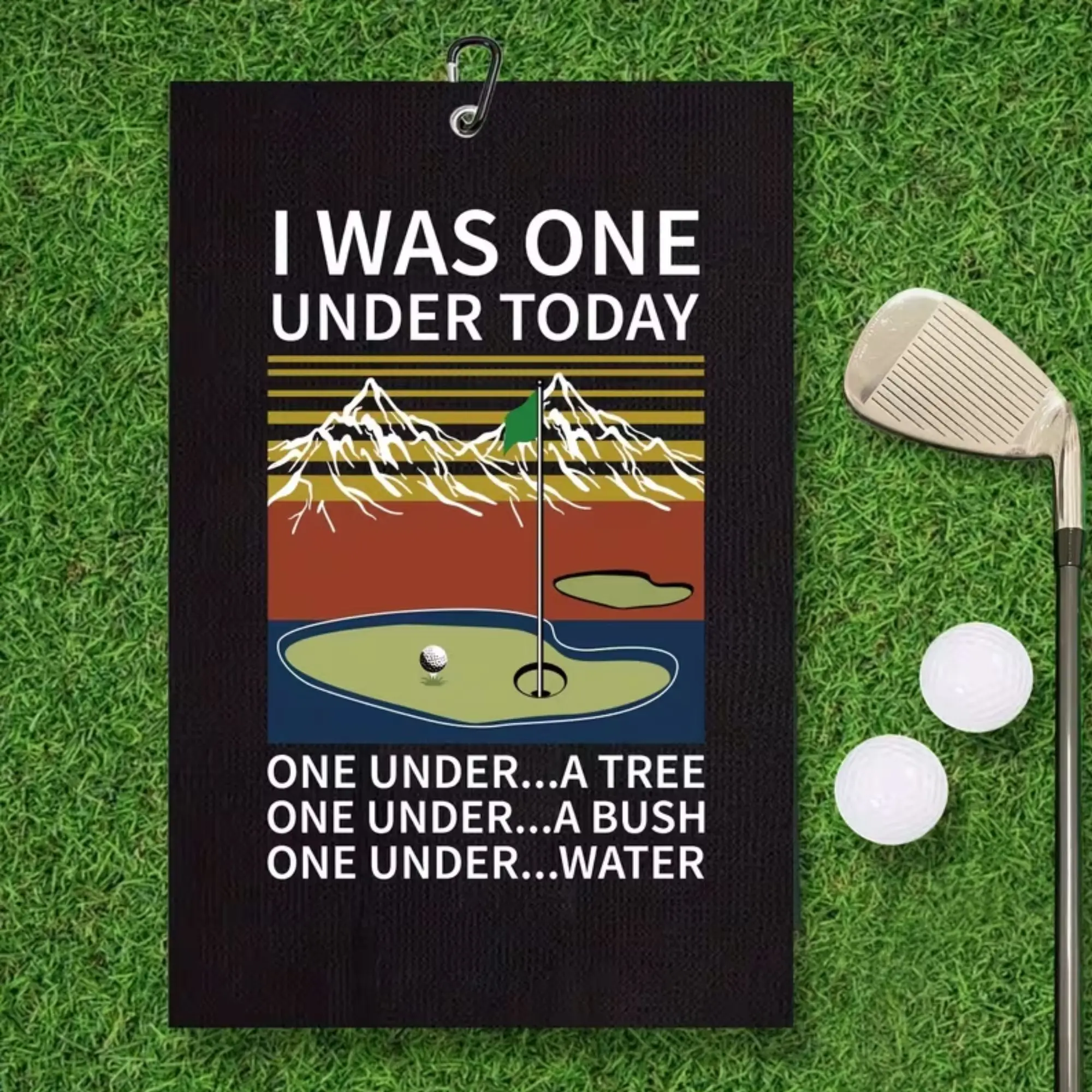 Funny Golf Towel with Detachable Clip, Perfect Gift for Golf Lovers, Golf Additions & Course Decor, Birthday Christmas Gift