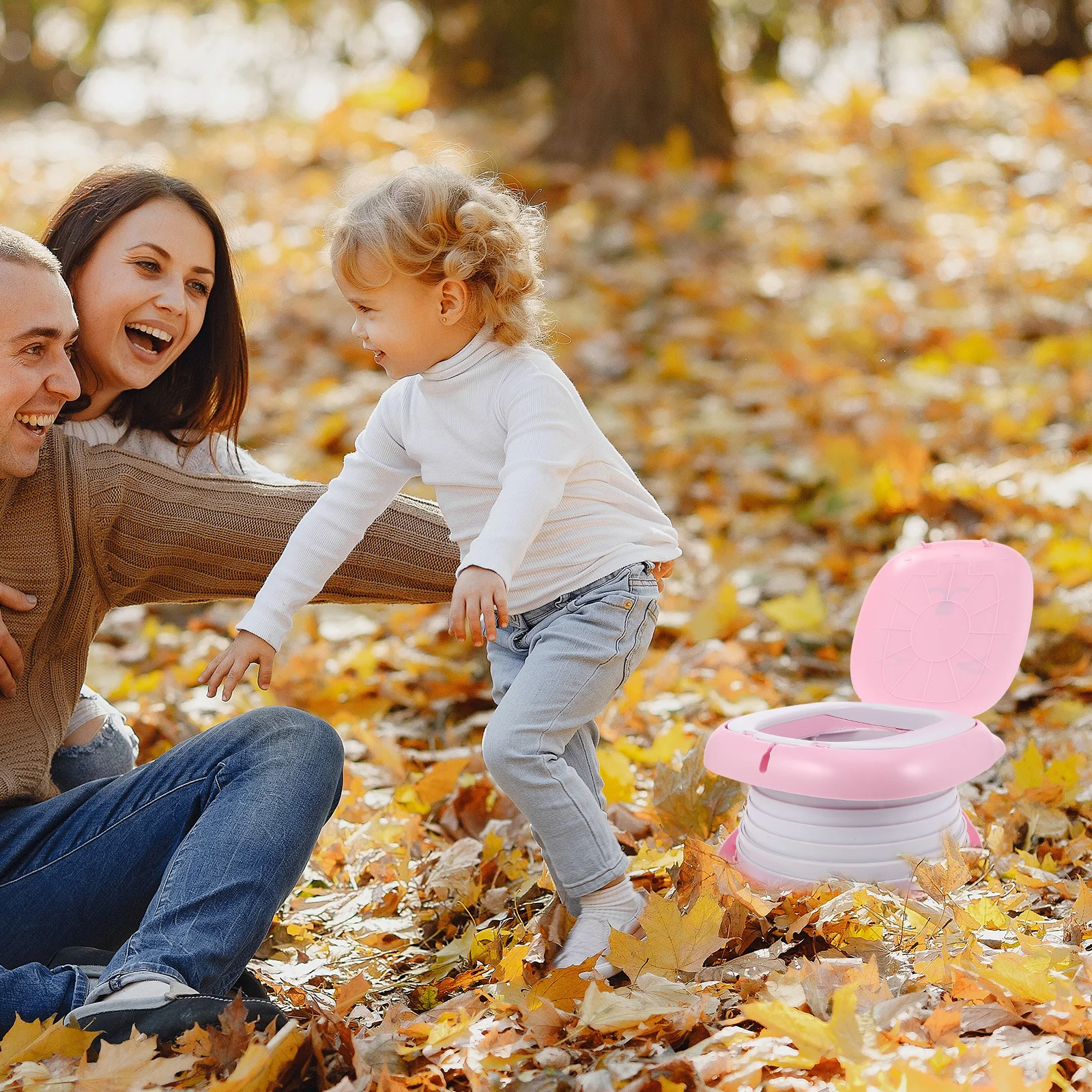 مقعد مرحاض للسفر للأطفال الصغار قابل للطي للتخييم في الهواء الطلق للأطفال كرسي تدريب محمول على المرحاض للسفر