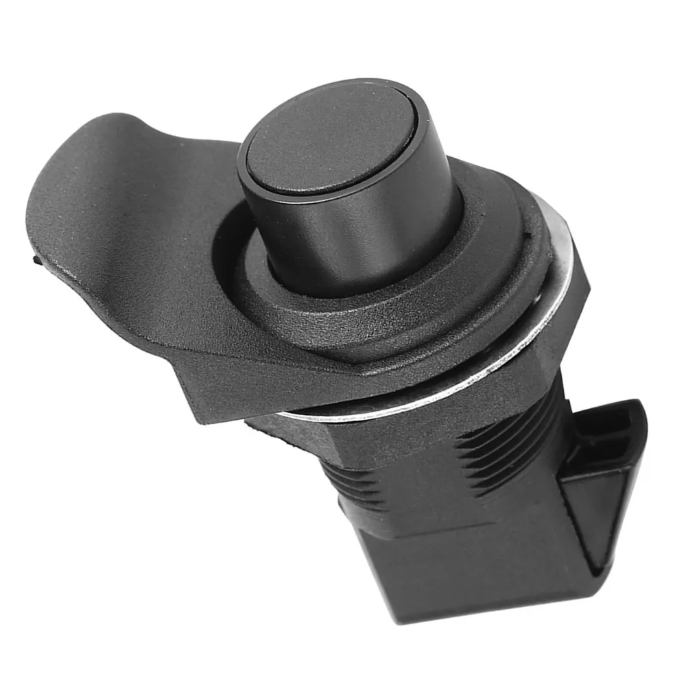 Easy Installation Marine Latch Boat Door Latch Plastic Push To Close Latch Black Push Button Latch Glove Box Latch