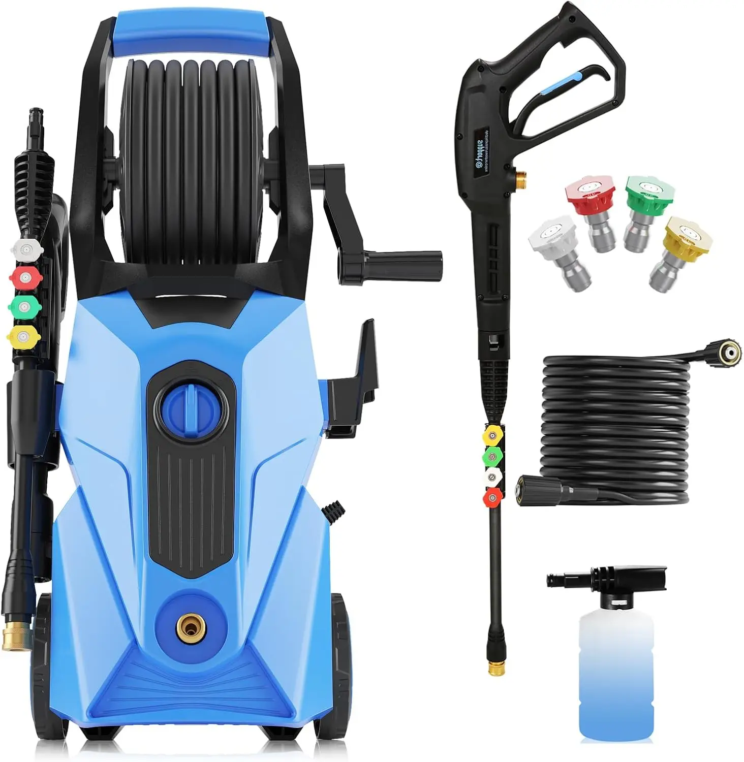 4800PSI Electric High Pressure Washer 2.8GPM Portable Power Washer with Upgraded 33ft Extension Hose Reel