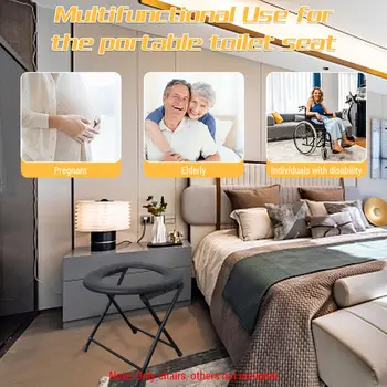 折疊式馬桶座圈 便攜式戶外馬桶 適合成人 防滑耐用 適合旅行和露營 10 最佳銷售 廁所露營 - №10