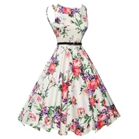 Robes d'été Robe vêtements Robe florale rétro Swing décontracté Vintage robes Rockabilly 5