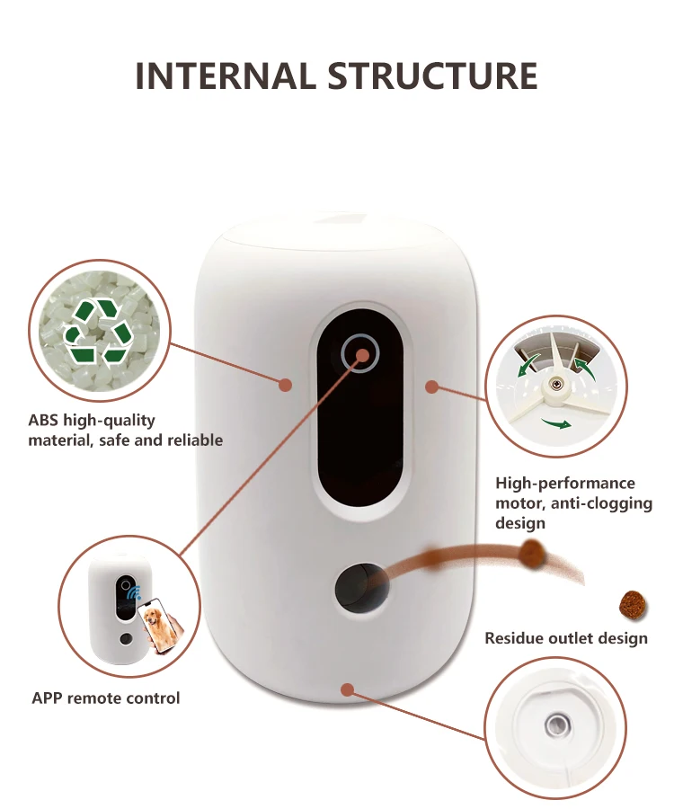 N Intelligent Pet Automatic Feeder Remote Video Teasing Pet Feeder Dog and Cat Quantitative Feeder