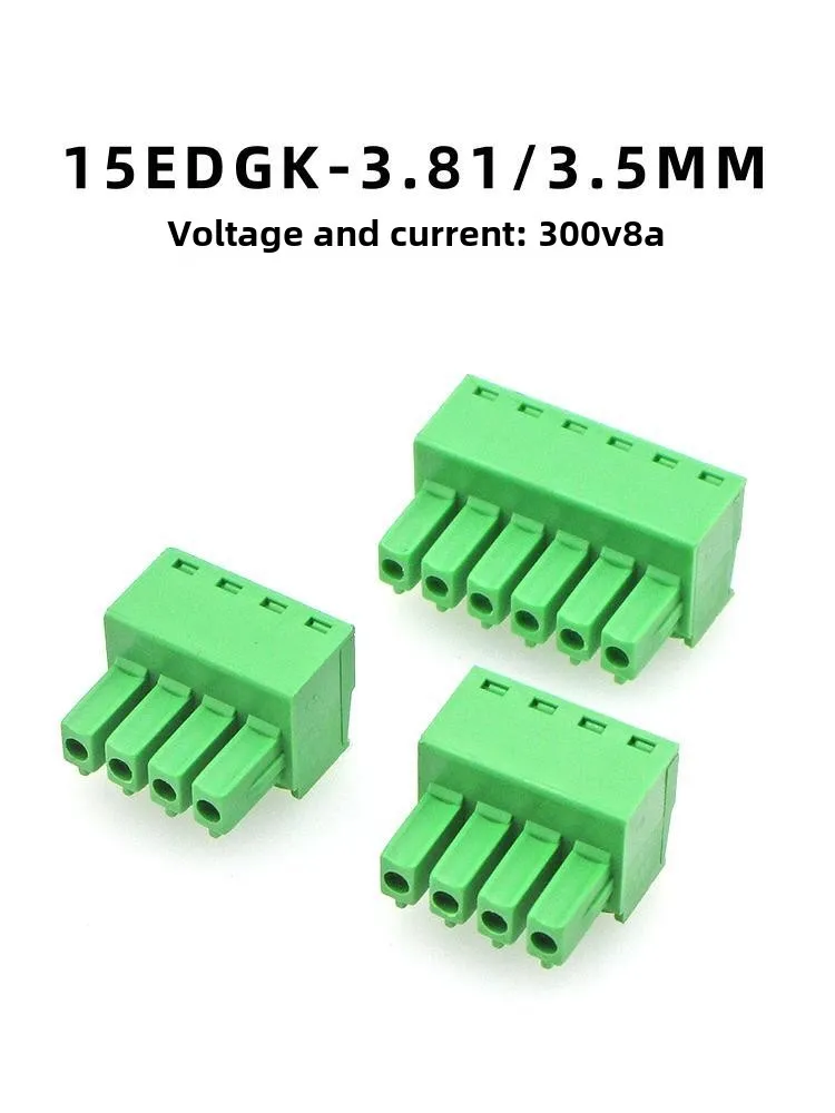 5/10pcs JM15EDGK-3.5mm Plug and pull terminals 2EDGK Solderless plug Green phoenix terminal 2-24P wholesale