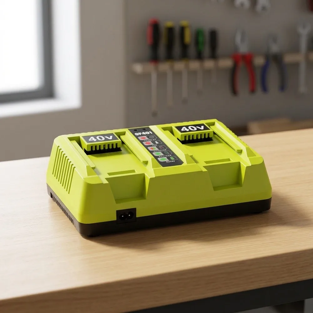 For 40V Dual Charging Port Wall Mount Charger Compatible with OP401 and Multiple For 40V Lithium For Battery Models