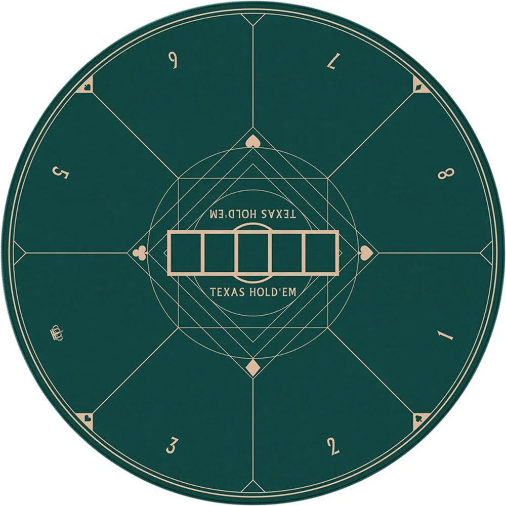 

Poker Mat Round Texas Hold'em Table Mat, Chip Rubber Mat, Tablecloth For Tabletop Games 60cm 70cm 80cm 90cm 100cm 110cm 120cm