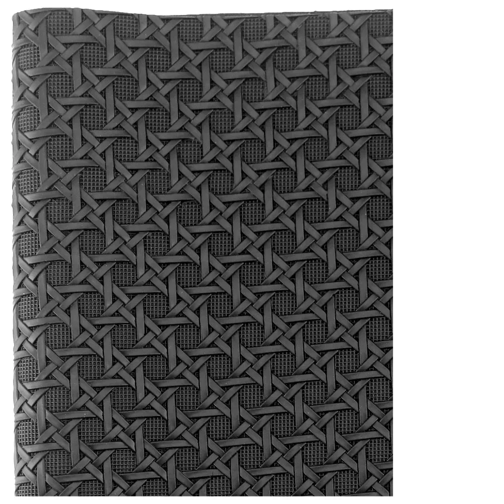 Mini rolka 30x134cm, czarna, gładka, syntetyczna skóra ekologiczna o fakturze liczi, tłoczona, do wyrobu torebek, HM001 — zdjęcie 4