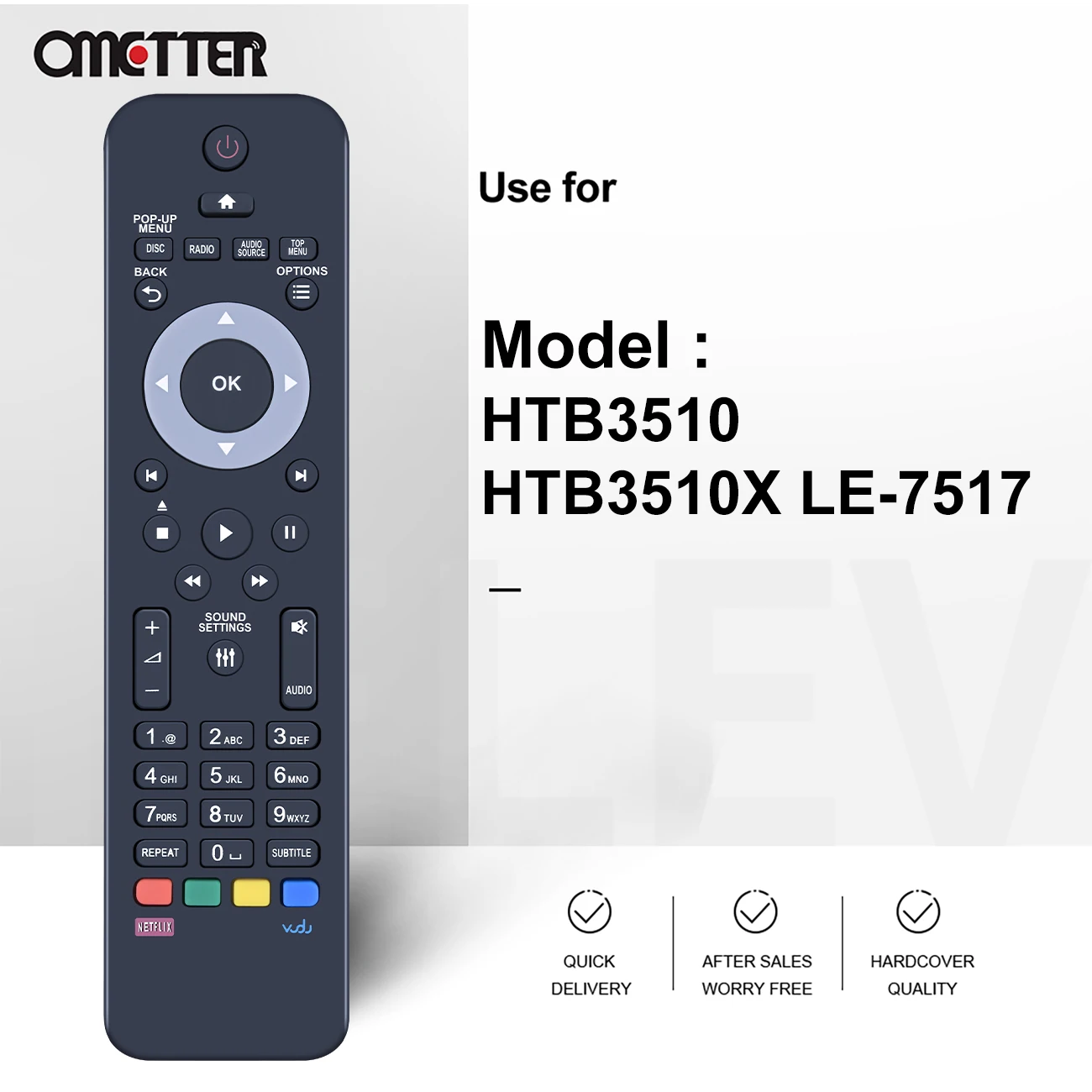 Пульт дистанционного управления для домашнего кинотеатра Philips HTS3562 HTS3582 HTB3510 HTB3540 HTB3570 HTB5541DG HTB5571DG HTB5510D HTB5540D HTB5570D