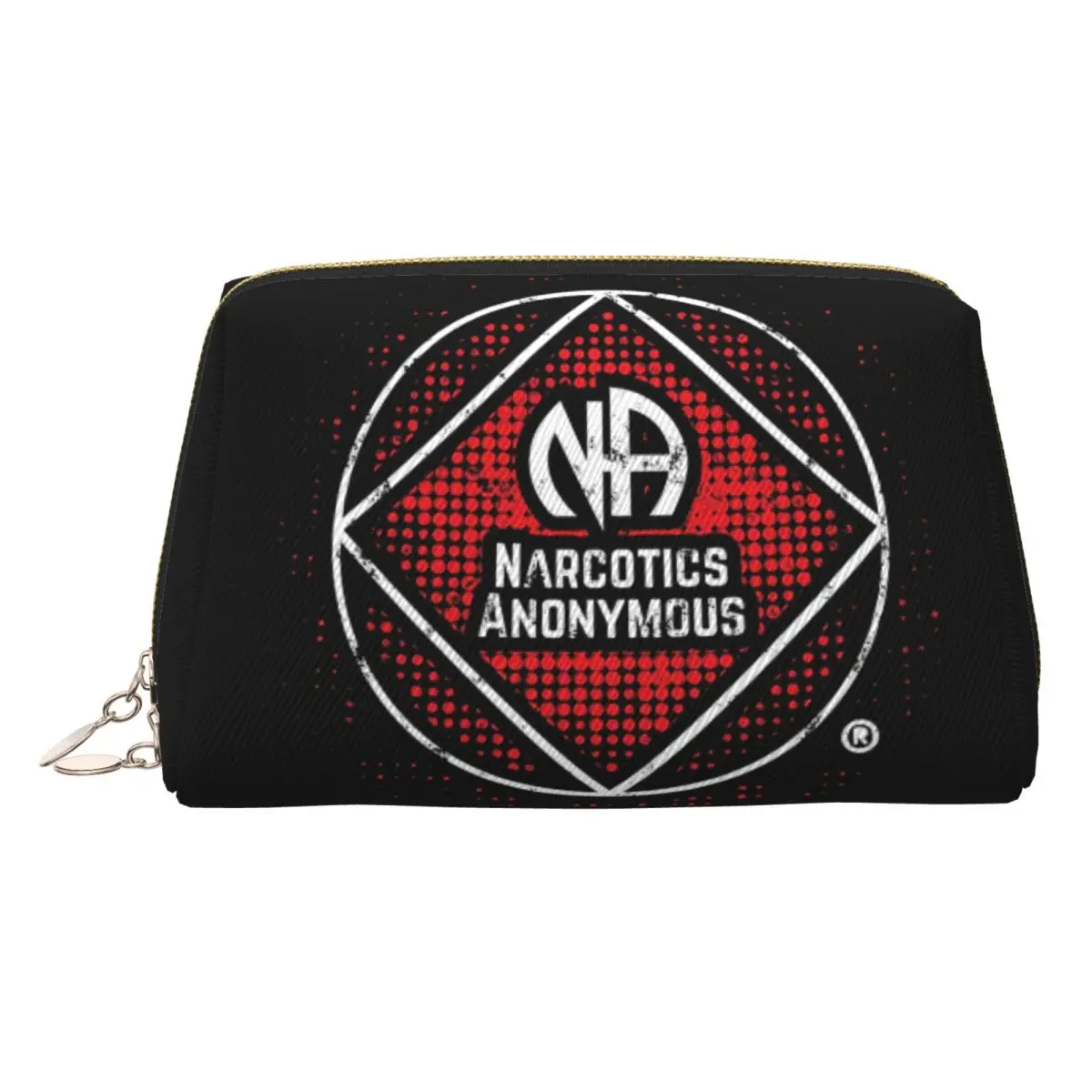 NA - Narcotics Anonymous Women Cosmetic Bag Travel Makeup Organizer Pouch Toiletry Storage Dopp Kit Case