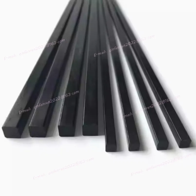 2/4pcs Length 500mm Solid Square Carbon Fiber Rod 2mm,2.5mm,3mm,4mm,5mm,6mm,8mm,10mm,20mm,22mm