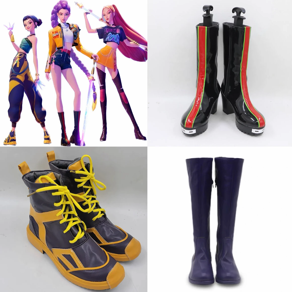 

K-Pop Mira Rumi Zoey Demon Hunters Cosplay Shoes Boots for Women Girl Group Idol Roleplay Halloween Carnival Shoes