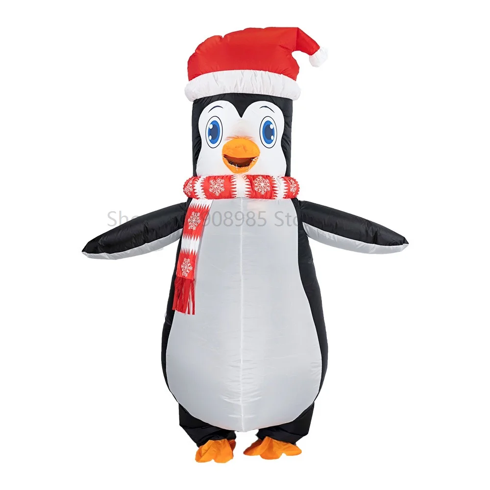 

New Christmas Penguin Inflatable Costume Funny Air Blowing Costume Makeup Ball Party Christmas Halloween Costume