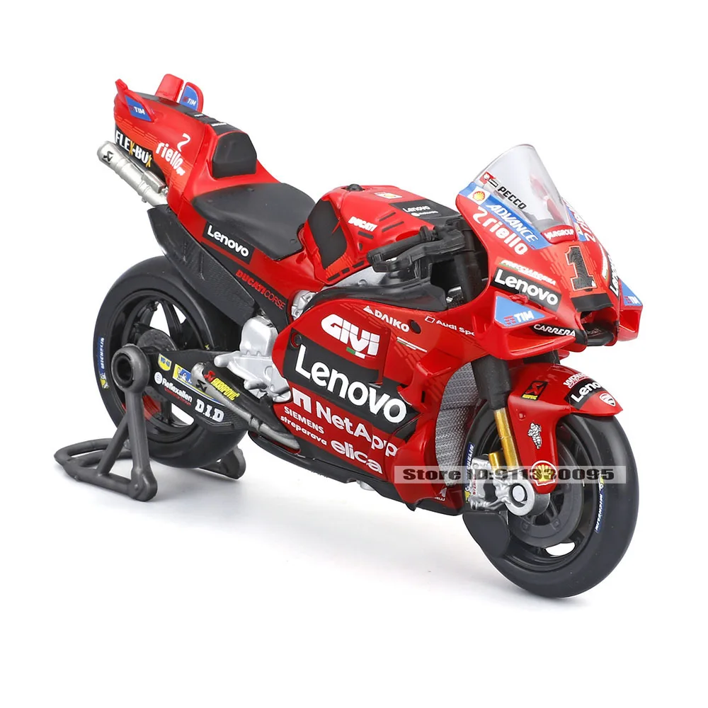 مايستو 1:18 2024 فريق دوكاتي لينوفو # 1 باجنايا بطل سائق موتو GP سباق الصب سبيكة دراجة نارية نموذج جمع لعبة هدية #4