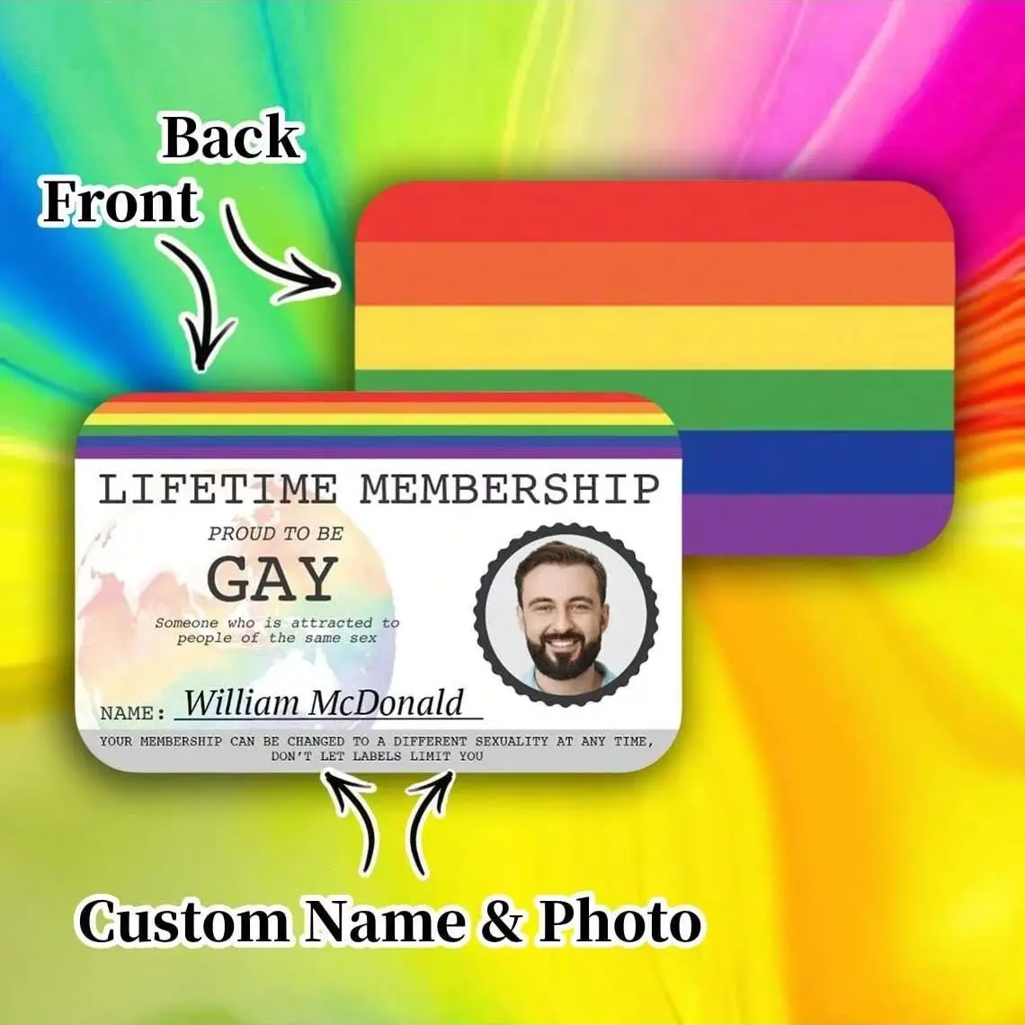 

Lifetime Membership Holographic Sticker, Prank Rude Joke Friend Colleague Gift Idea, Premium Lifetime Membership, Joke Meme