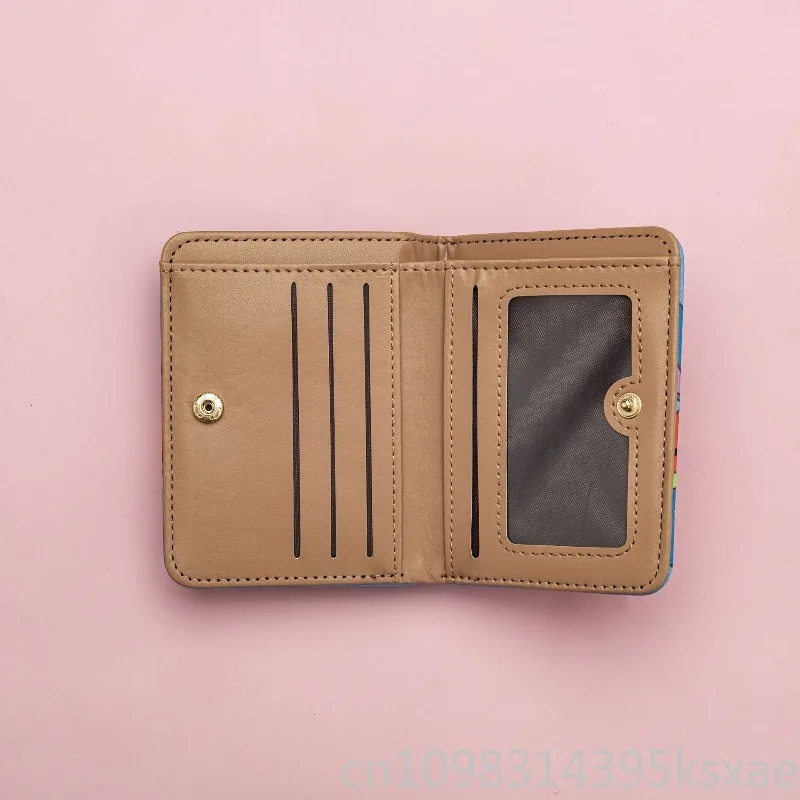 محفظة ديزني ستيتش كارتونية من جلد البولي يوريثان بسحاب قصير للنساء والفتيات والأطفال فكرة هدية عصرية للاستخدام اليومي