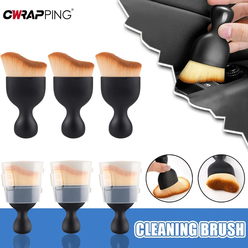 4PCS Car Air Outlet Crevice Dust Removal Brushes Auto Interior Cleaning Brush Accessories Car Air Conditioner Cleaning Brushes