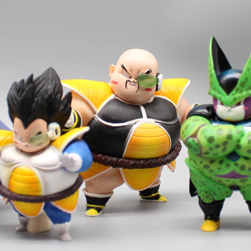 Dragon Ball Z Anime Figure Vegeta Frieza Kawaii Gohan Goku Nappa Buu Cell Kawaii Q Ver Fat Collection Model Figurine Toys Gift