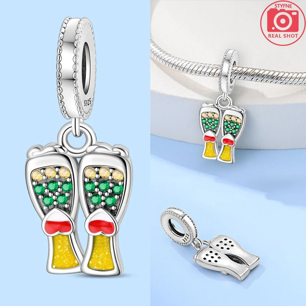 925 Sterling Silver Scenery Camera Charms Beads Fit Original Bracelets Bag Keychain Charms Beads Pendant Diy Women Jewelry Gift