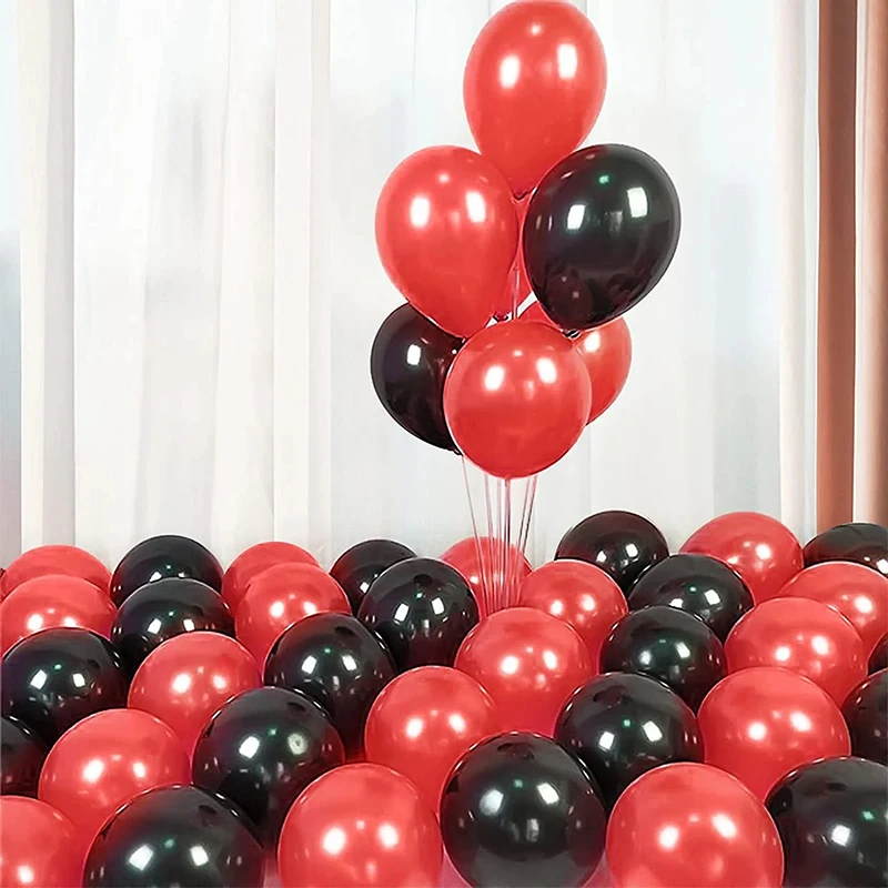 Dekoracje urodzinowe Balon Matowy Czarny Czerwony Pomarańczowy Żółty Metaliczny Złoty Balon na Urodziny Ślub Baby Shower Globos — zdjęcie 5