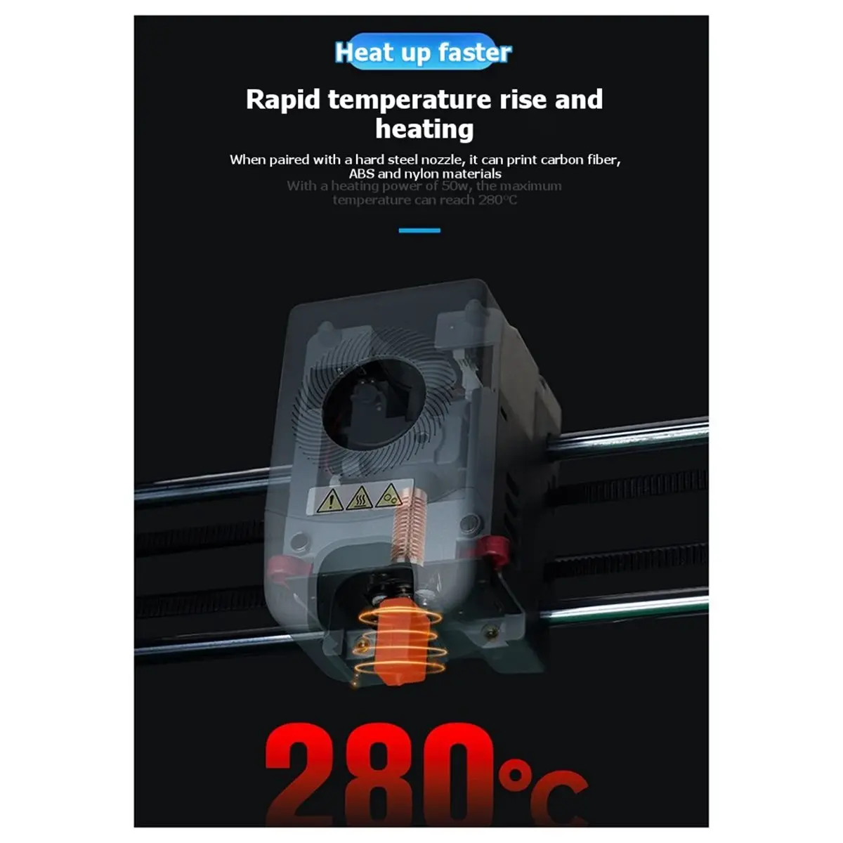 Nozzle Kit for AD5M for Adventurer 5M/5M Pro Head Integrated Quick-Release Hot End Extruder 3D Printers Parts