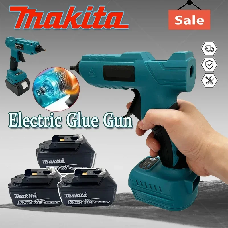 

Электрический клеевой пистолет Makita 18V с литий-ионным аккумулятором для DIY-проектов, упаковки и декоративных работ