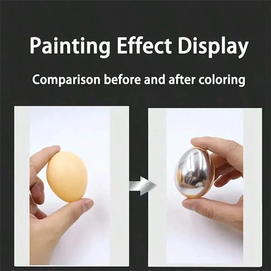 2er-Pack Flüssigspiegelmarker – Chrom-Gold und Silber Reflektierende Farbe, Geeignet für DIY-Automodellbau, Kunsthandwerk, Steine – Detail 7
