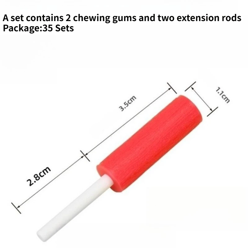 

35 комплектов ортодонтических зубов, жевательные зубы, палочки для укуса, невидимые брекеты, выравниватели жевательных средств, фруктовый вкус, разноцветные подносы для сидений