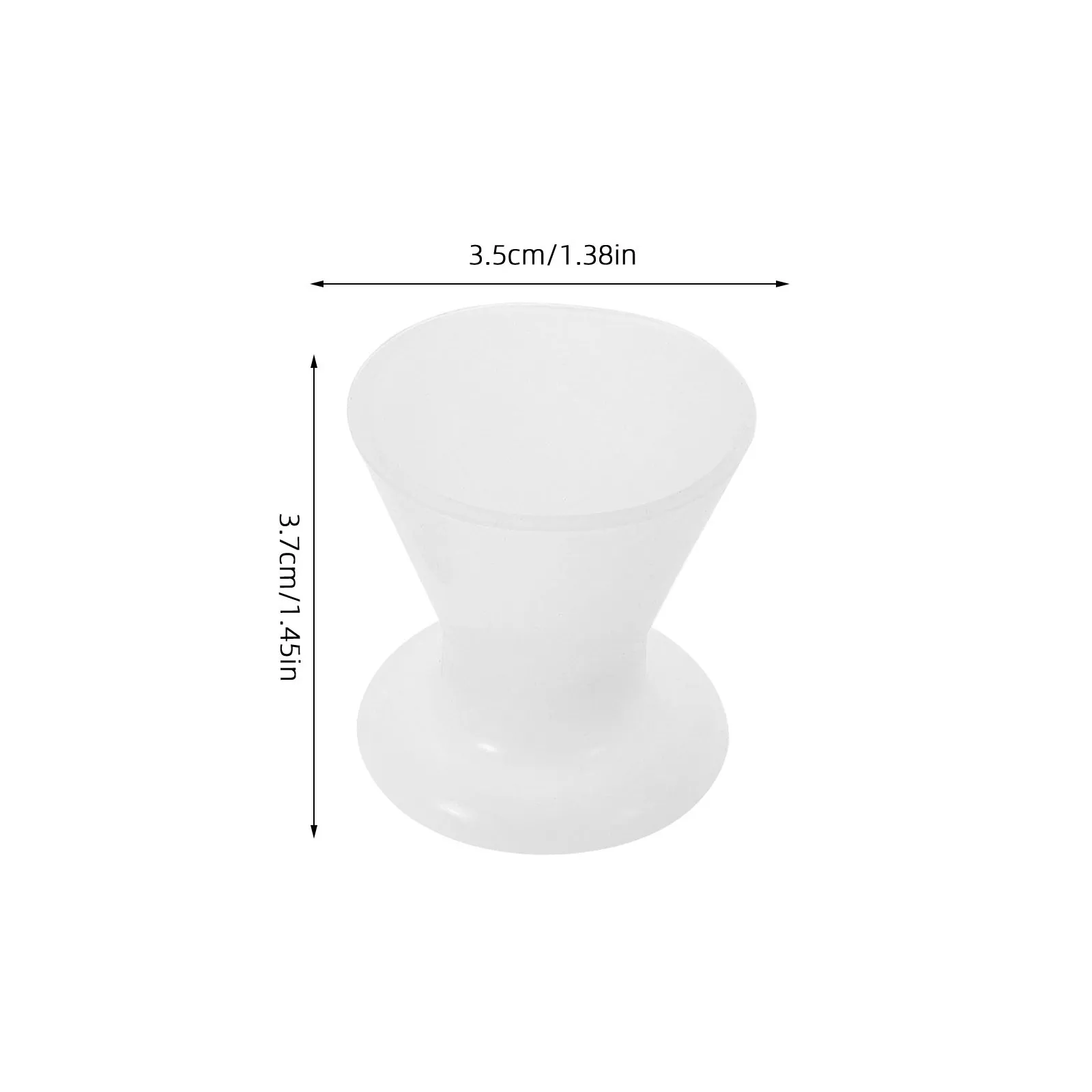 8Pcs Dental Silicone Resin Mixing Cups Thickened Base Flexible Non-Stick Bowls Anti-Slip Stable Chemical Resistant Reusable
