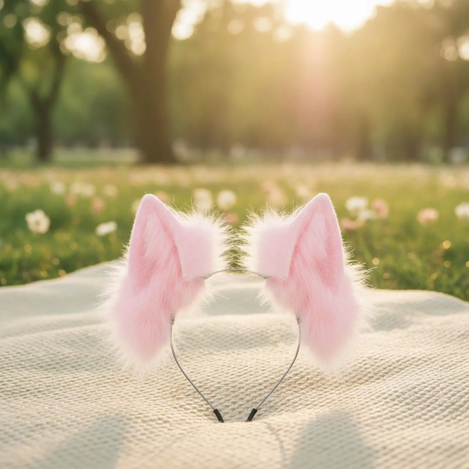 Creature Ears Headband Handmade Faux Hair Ear Headband Cute Hair Accessory for Cosplay Enthusiasts, Festival Goers, Themed