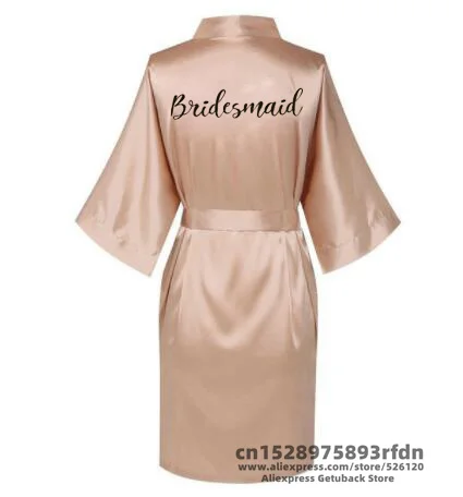 Satin Silk bride robe Wedding Robe Bridesmaid Bride Dressing Gown bridesmaid robes