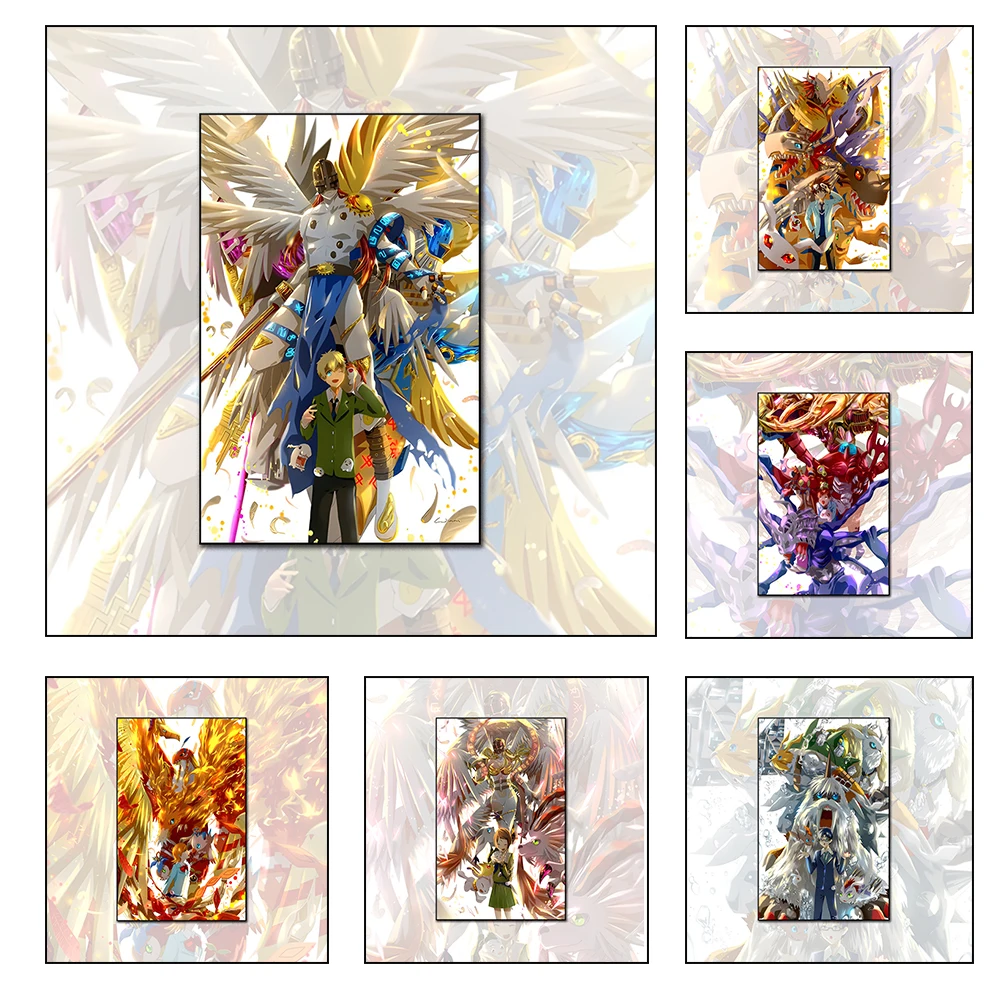 Digimon Poster Anime Yagumon Yagami Tai Wall Art Canvas Painting Perfect For Home Kids Bedroom Decor Mural Print Picture Cuadros