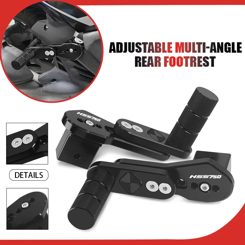 New Footrests For NSS750 21-24 NSS350 23-24 Motorcycle Multi-Angle Adjustable Telescopic Foot Peg Pedals Foot Rests nss750 350