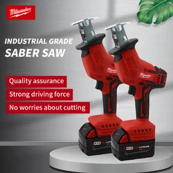 Milwaukee Recip Saw Cordless Compact Saber Saw Cutting Wood Metal Pipe Power Tool Electric Reciprocating Saw Fit For 18V Battery