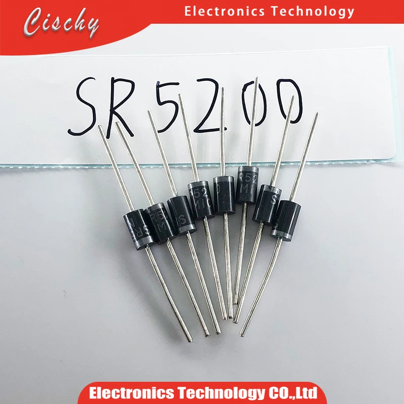 20PCS MBR5200 MBR5200A  SR5200 = SB5200 Texiao line 5A 200V Schottky rectifier diode and original In Stock