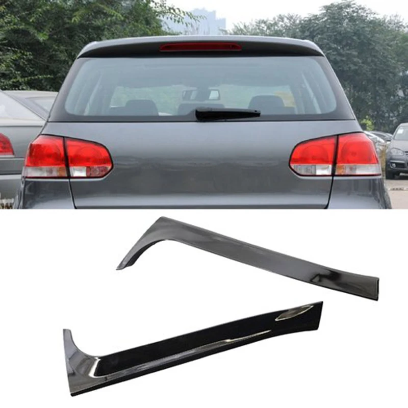 Fit For VW Golf 6 MK6 2008 2009 2010 2011 2012 Pair Glossy Black Rear Window Side Spoiler Auto Replacement Parts Canard Splitter