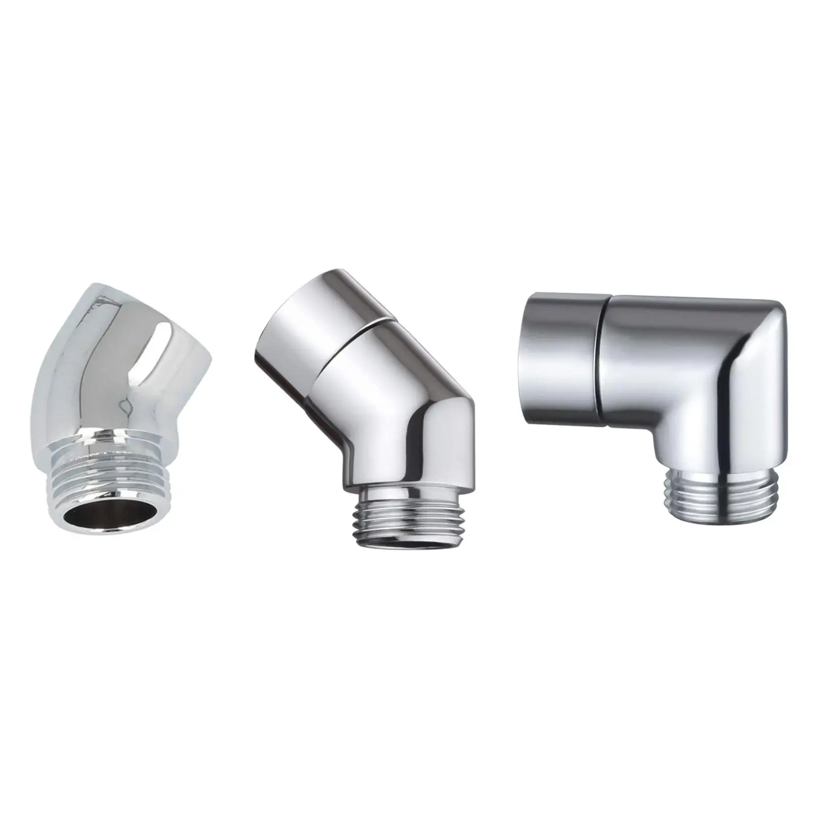 Shower Elbow Adapter Coupling Bathtubs Parts Bathroom Fixtures Chrome Plate Finish Male to Female Thread Shower Arm Extension