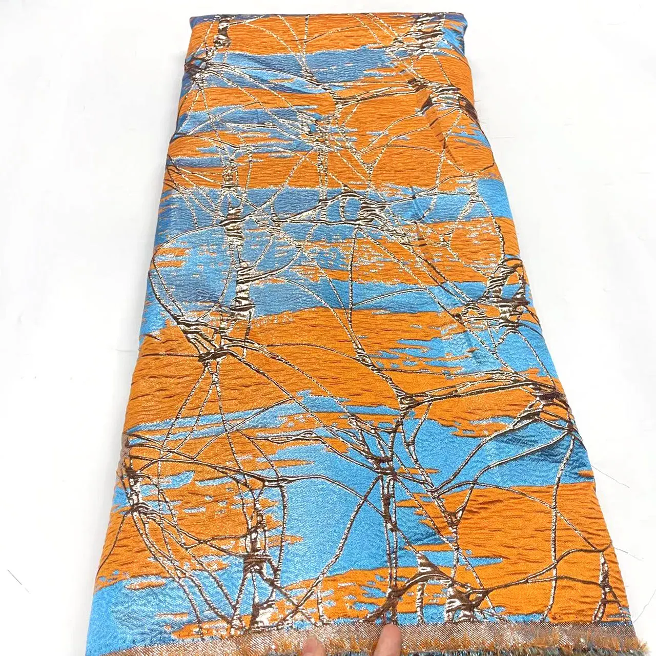 

Новейшая жаккардовая кружевная ткань высокого качества 2023, африканская французская жаккардовая кружевная ткань для женщин, свадебное платье HMJ5436