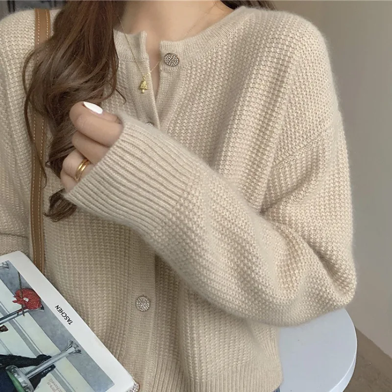 

Autumn New Women's Clothing Lazy Style Knitted Sweater Cardigan Women's Korean Version Small Sweater Jacket Women's Top Trend