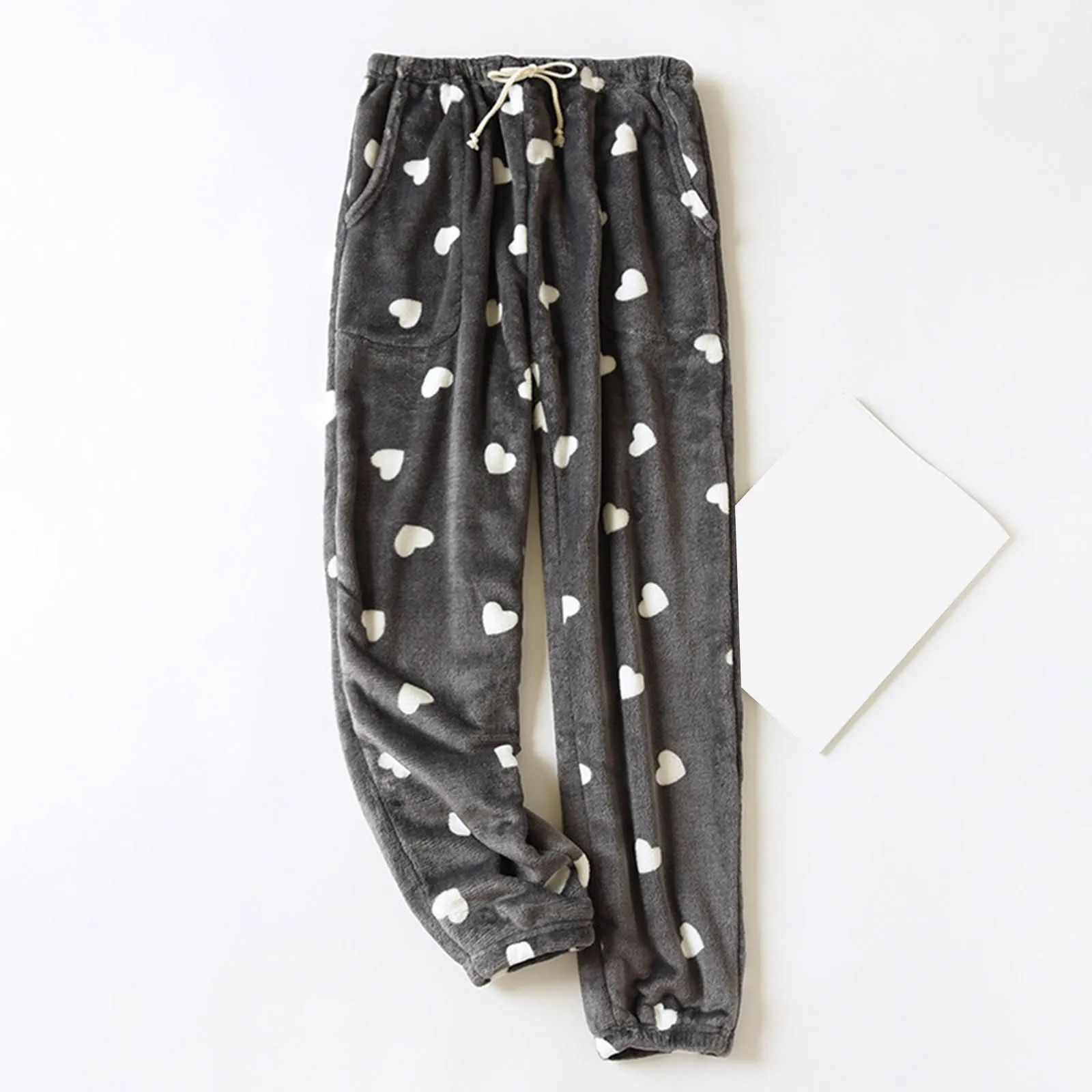 Female Winter Sleepwear Casual Home Pants Thicken Warm Women'S Trousers Flannel Pants Pajama Bottoms Coral Fleece Lounge Wear