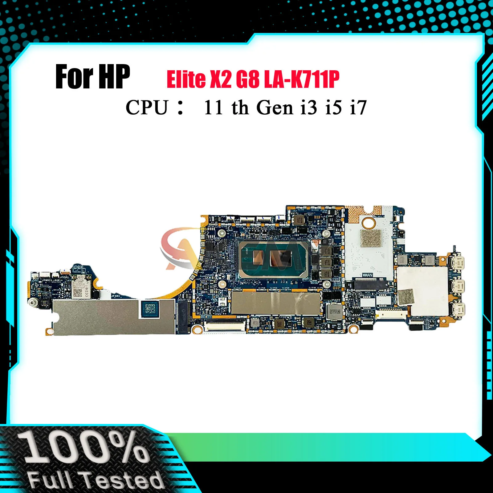 LA-K711P ل HP Elite X2 G8 اللوحة الأم للكمبيوتر المحمول M53510-601 M53510-501 مع i5 i7 11th Gen CPU 16GB 32GB RAM 100% تم اختبارها بالكامل
