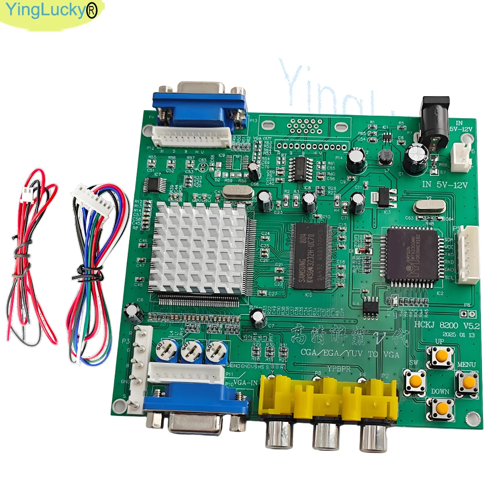 Arcade Game Video Converter Board HD RGB/CGA/EGA/YUV to VGA Adapter for Classic Gaming Console