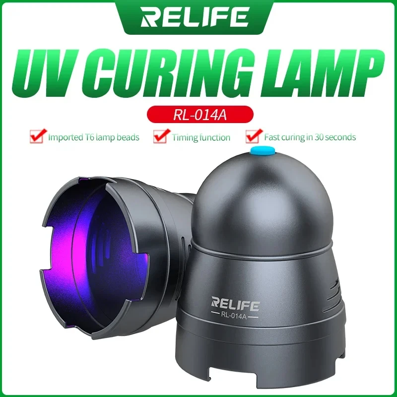 RELIFE RL-014 RL-014A UV Curing Light Suitable for Mobile Phone Motherboard PCB UV Glue Green Oil Heating Curing Repair Lamp
