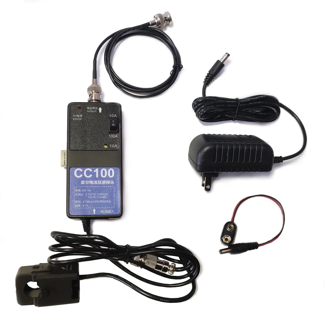 LOTO CC100 Current Clamp Probe - DC to 50KHz, Universal Oscilloscope Compatibility