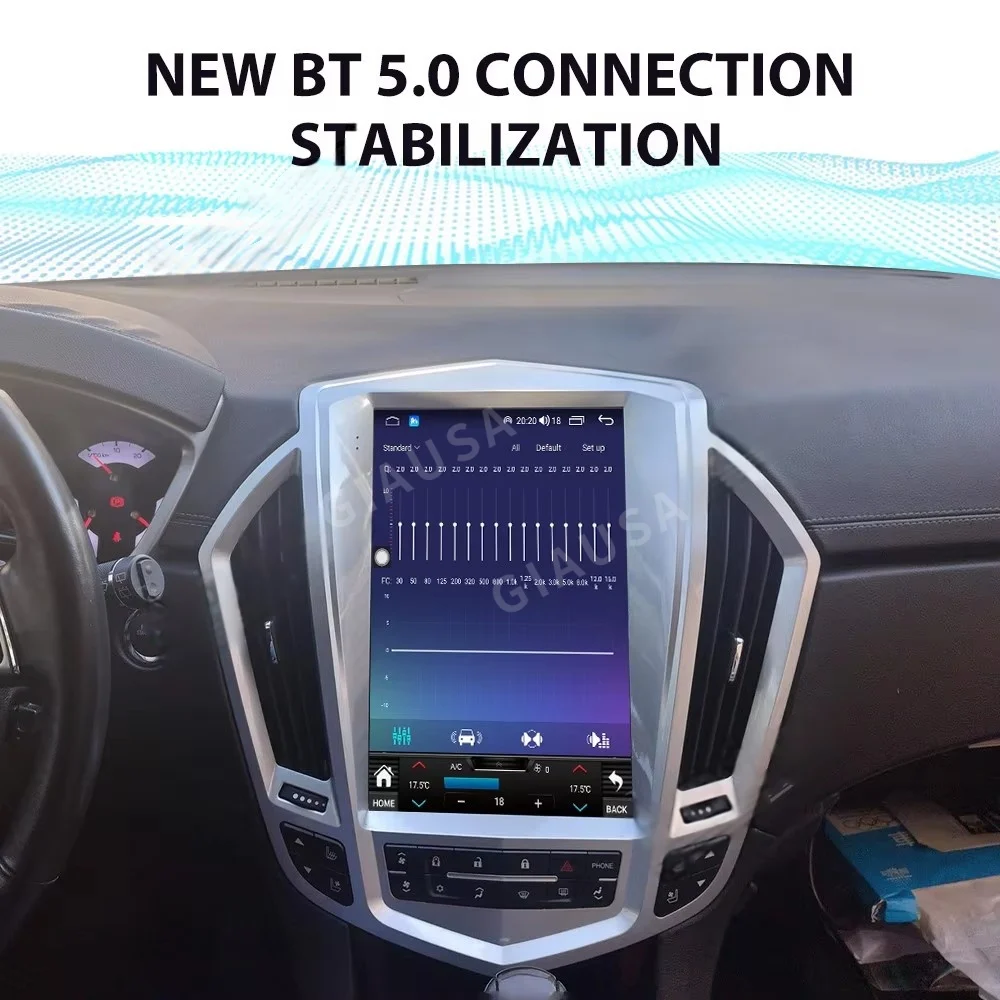 12.1 "راديو تلقائي Carplay أندرويد 14 لكاديلاك SRX 2008-2012 سيارة لتحديد المواقع والملاحة رئيس وحدة مشغل وسائط متعددة راديو السيارة ستيريو
