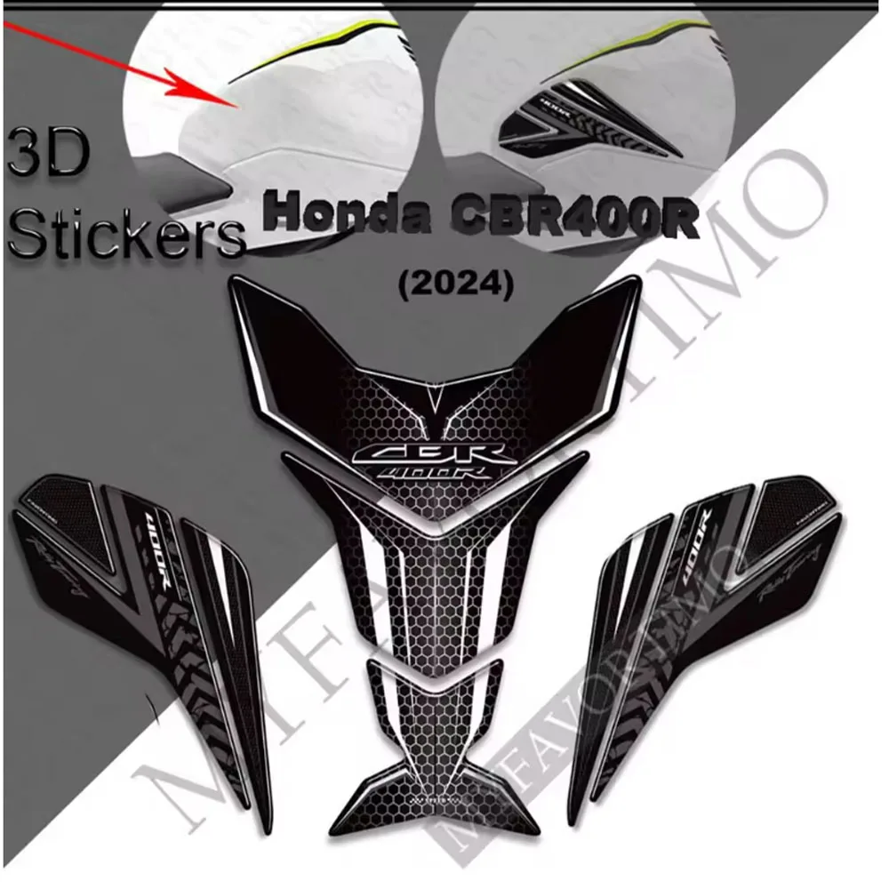 

Motorcycle Protector Tank Pad Side Grips Gas Fuel Oil Kit Knee Stickers Decals For Honda CBR400R CBR 400 R 400R 2024