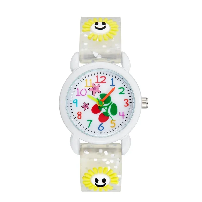 Jam Tangan Anak Perempuan Jam Tangan Kuarsa Silikon Anak Laki-laki Perempuan 3D Hadiah Anak Jam Tangan Anak