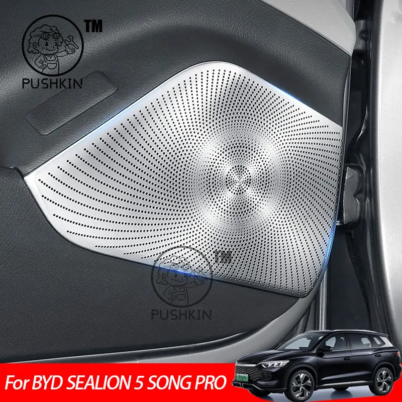 

For BYD Sealion 5 DM-i 2025 2026 SONG PRO 2024 interior Audio Speaker horn Cover Trim Door Loudspeaker Cover Trim Accessories