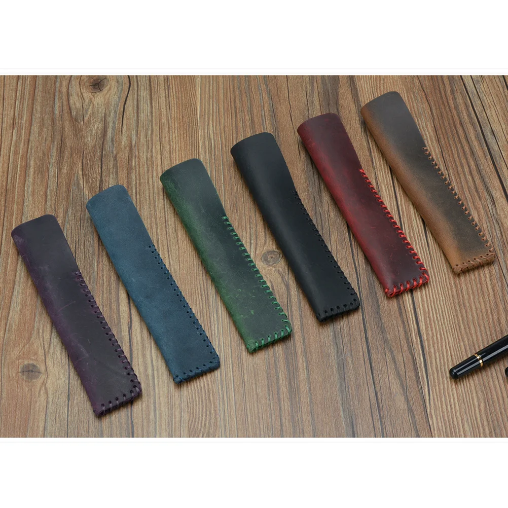 حقيبة القلم الحمراء خمر الحقيبة مكتب Cattlehide القرطاسية عيد ميلاد الذكرى عيد الميلاد هدية عيد الأب